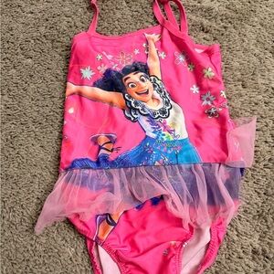 Pink Character Swimsuit with Tulle Skirt